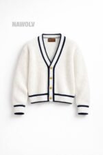 • Premium Beyaz Triko Hırka - Görsel 2