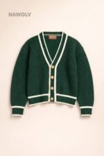 Premium Yeşil Triko Hırka - Görsel 2