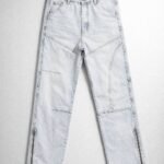 Açık mavi baggy  pantolon.