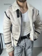 Kürklü Parlak Deri Mont - Görsel 3