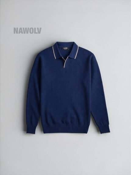 Slim Fit Polo Yaka Klasik Kazak