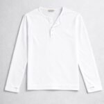 Başparmak delikli çift katmanlı uzun kollu tişört